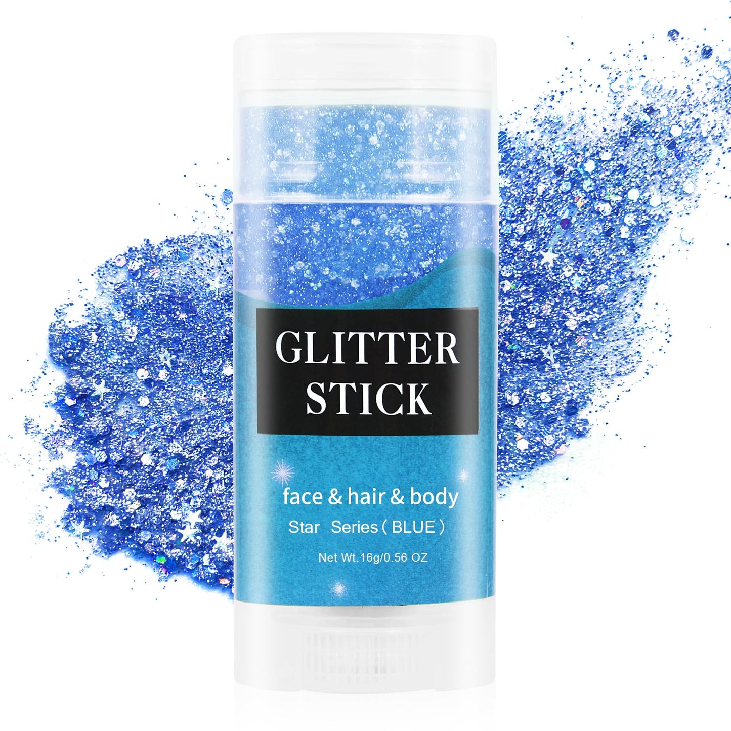 MEICOLY Gold Face Body Glitter Stick,Music Festival Accessories Outfits for Women,Hair Glitter Makeup,Mermaid Chunky Glitter Face Paint,Waterproof Sparkle Face Glitter for Country Concert