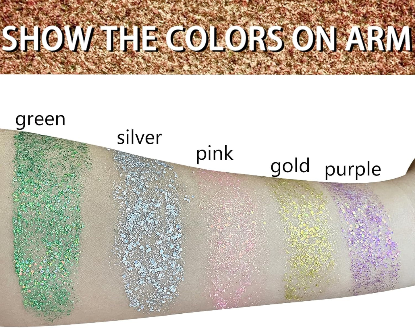MEICOLY Gold Face Body Glitter Stick,Music Festival Accessories Outfits for Women,Hair Glitter Makeup,Mermaid Chunky Glitter Face Paint,Waterproof Sparkle Face Glitter for Country Concert